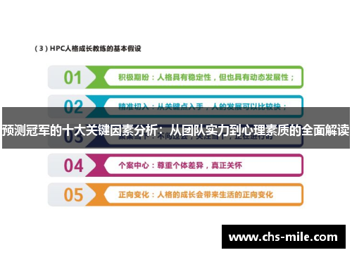 预测冠军的十大关键因素分析：从团队实力到心理素质的全面解读